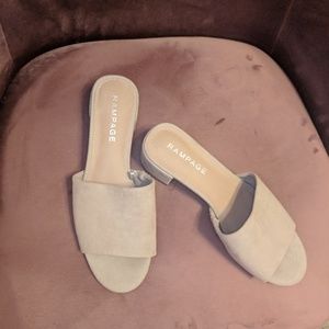 Tan Suede Mules